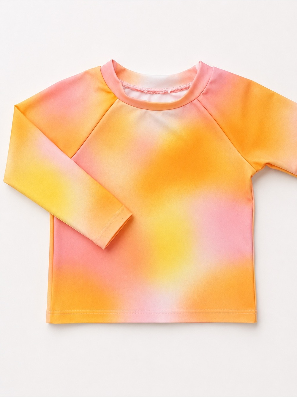 Old Navy Kids Long Sleeve Rashguard - Pink & Orange Tie-Dye Haze